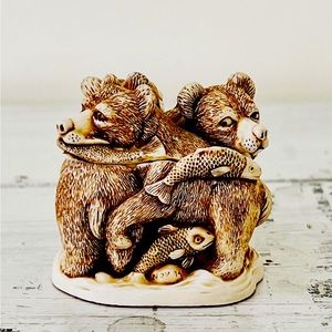 Harmony Kingdom Life’s A Picnic Bear TJBE Treasure Jest Box Figurine 1995